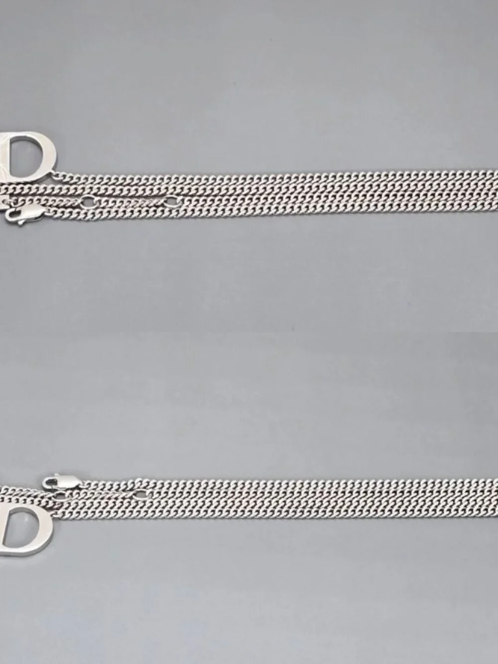 Dior CD Icon Chain Link Necklace 53 Star Ring Silver - Picture 4 of 9